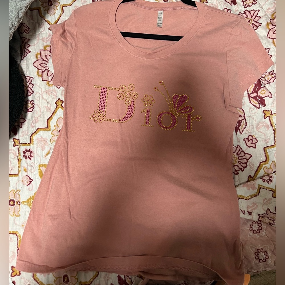 Peach Dior shirt
